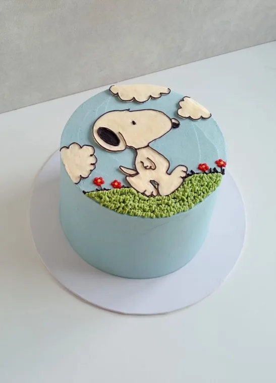 Snoopy's Meadow, a Fig & Owl cake