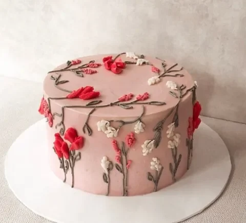 The Belle cake, soft and floral