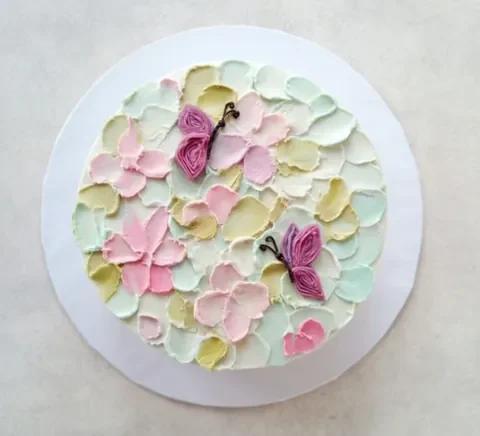 A spring butterflies cake