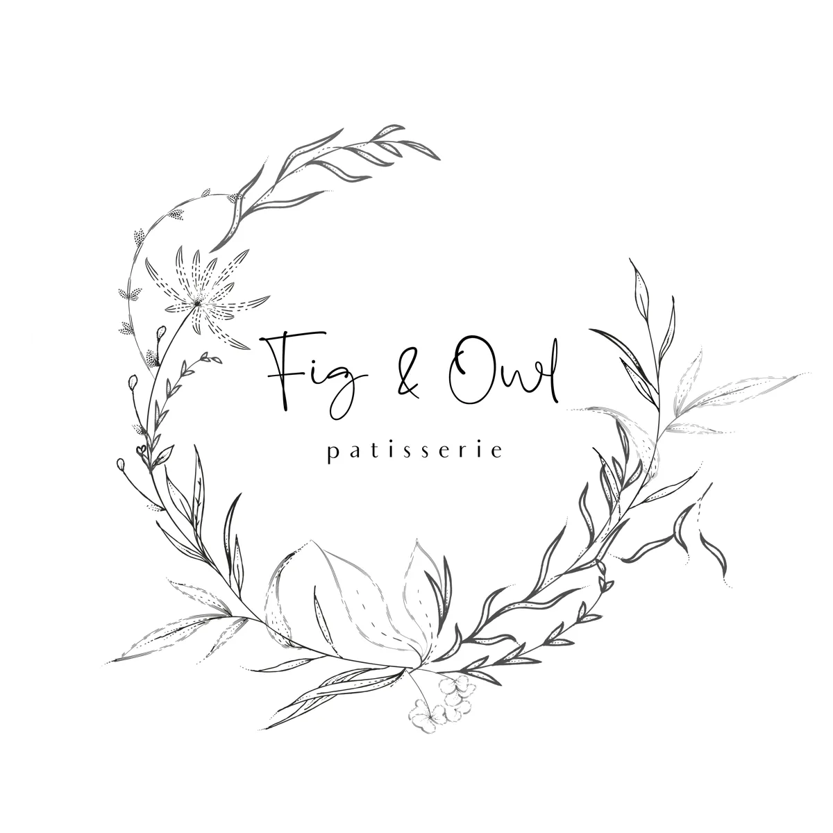 The Fig & Owl botanical wreath